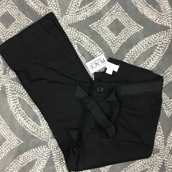 girls black uniform pants